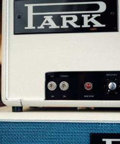 Park PMV50 Head & 2x12 Cab in White Tolex with Blue Grill Cloth - Image 3