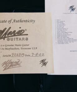 Mario Martin Model-T Double Bound Electric Guitar-Lightly Relic'd in a Black Finish - Recently Born - Image 20