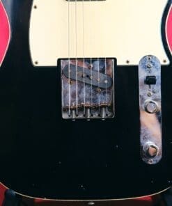 Mario Martin Model-T Double Bound Electric Guitar-Lightly Relic'd in a Black Finish - Recently Born - Image 4