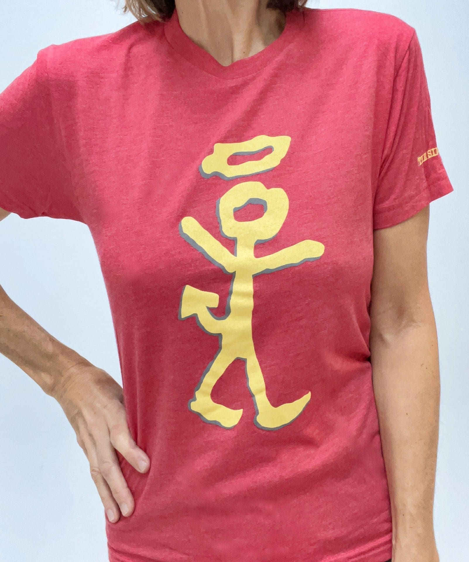 "Sinning Saint" Unisex Red T-Shirt by Will Lee - Extra Extra Large (XXL)-All tees available in other sizes