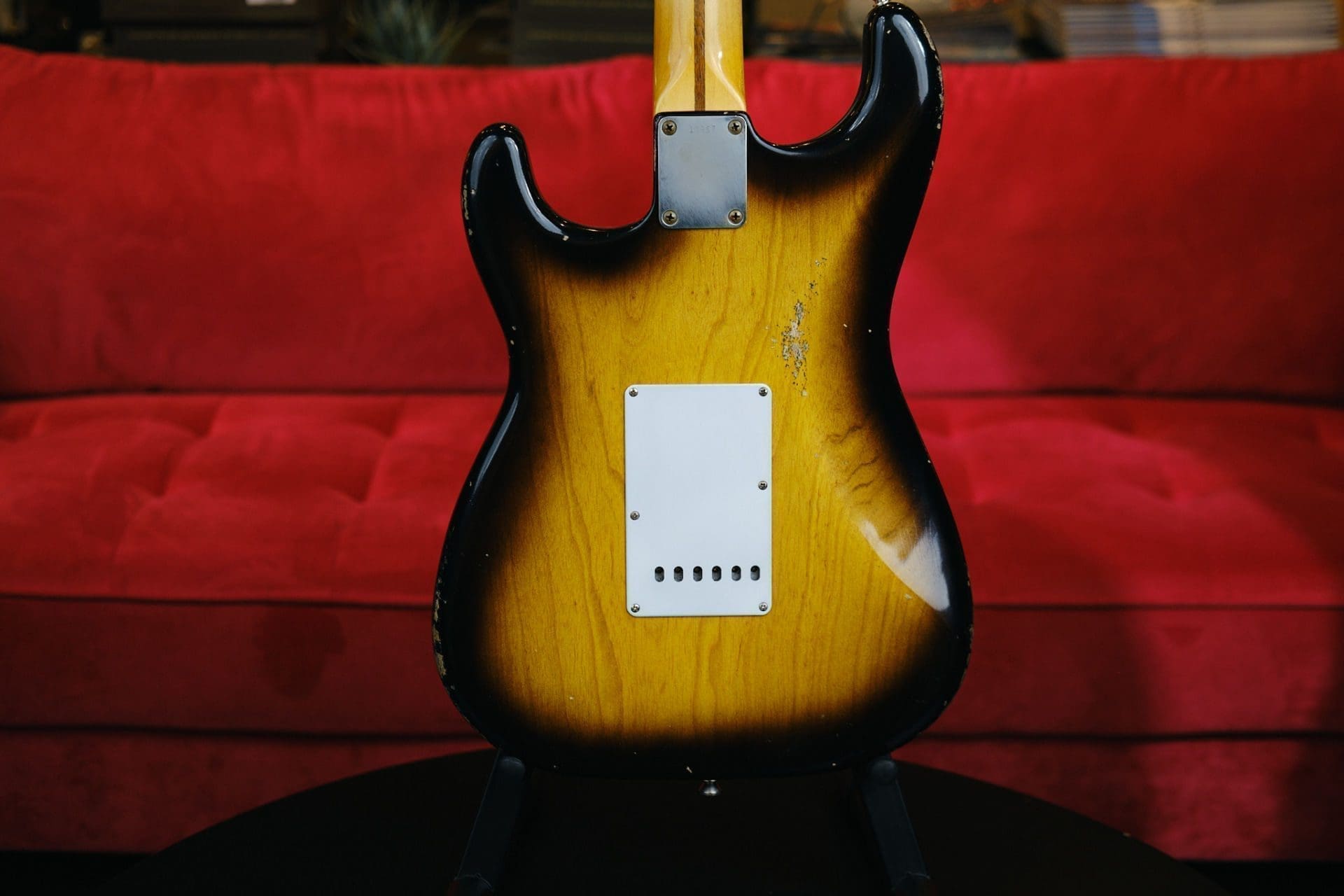 Mike Bowes "MB"'56 S-Style 2 Tone Burst Relic'd Electric Guitar-Made In The UK Serial#10957 -Brand New! - Image 12