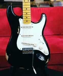 Fender Custom Shop Wildwood 10 '57 Stratocaster Electric Guitar - 2013 Heavy Relic in Black - Image 2