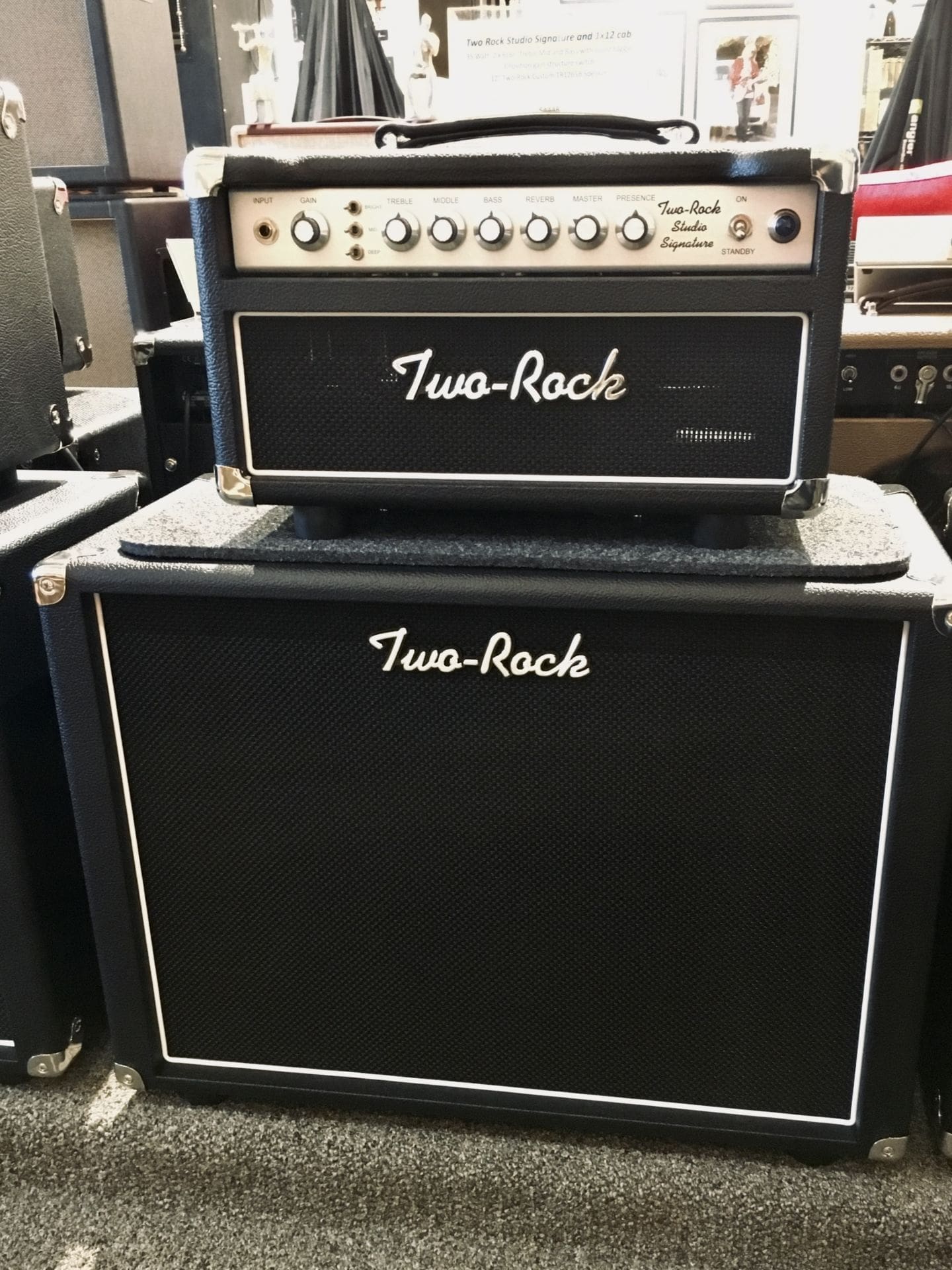Two Rock Studio Signature Head and 1x12 Open Back Cab - Black Bronco Tolex