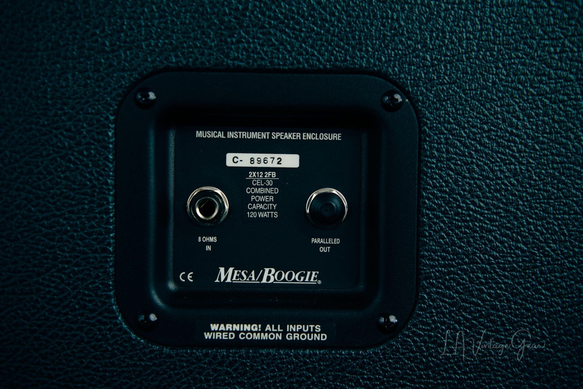 Mesa Boogie 2x12 Guitar Speaker Cabinet-Emerald Green & Tan Grill with Leather Corners, Celestion Vintage 30 Speakers - Image 8