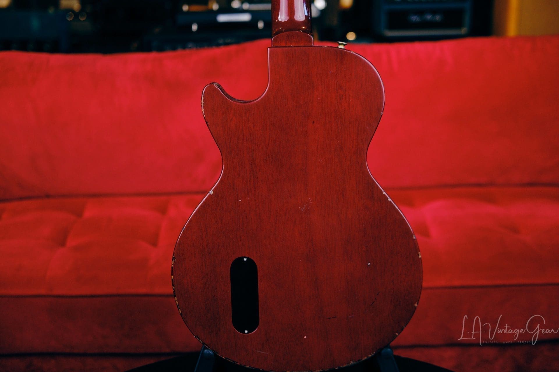 K-Line "KL Series" Single Cut Jr. Style Electric Guitar - Relic'd 2 Cherry Finish - Brand New! - Image 13