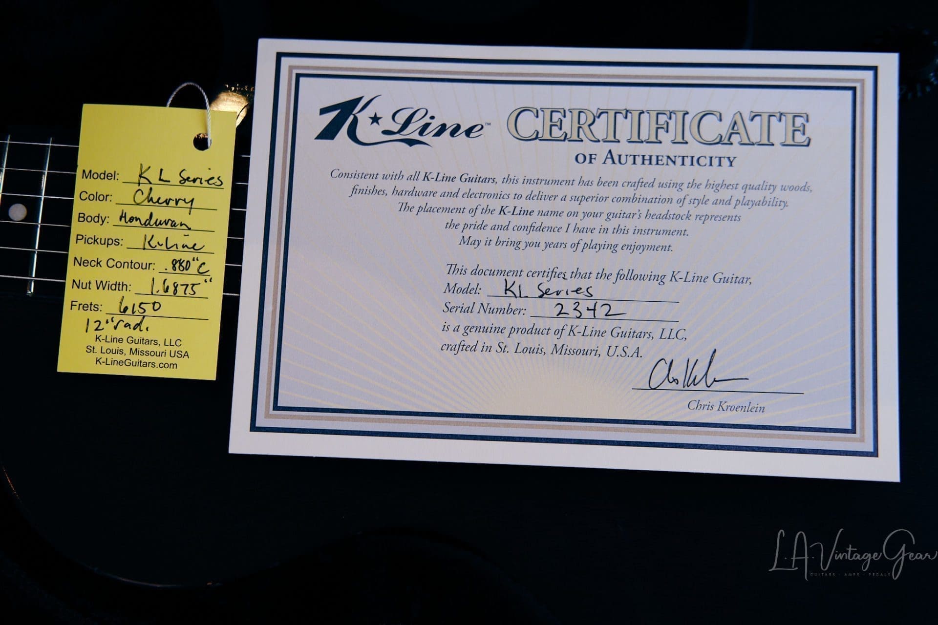 K-Line "KL Series" Single Cut Jr. Style Electric Guitar - Relic'd 2 Cherry Finish - Brand New! - Image 23