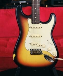 Mario Martin “Model S” Electric Guitar – Relic’d 3 Tone Sunburst Finish & Fralin Vintage Hot Pickups! - Image 2