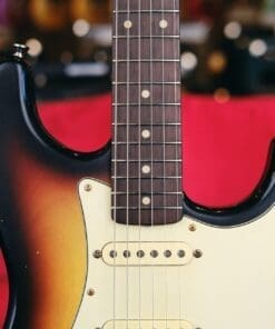 Mario Martin “Model S” Electric Guitar – Relic’d 3 Tone Sunburst Finish & Fralin Vintage Hot Pickups! - Image 3
