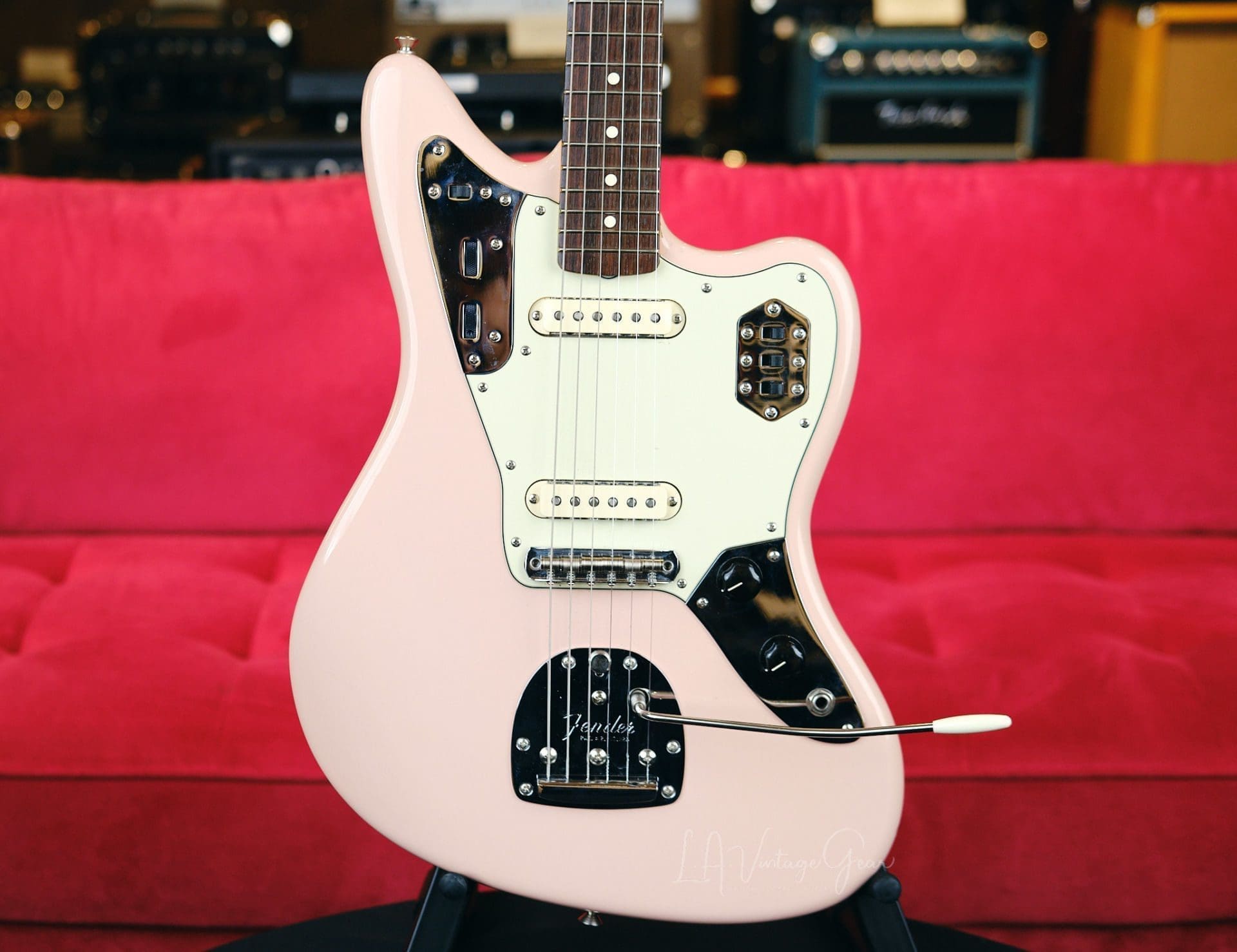 Fender American Vintage Limited Edition Thin Skin '62 Reissue Jaguar Electric Guitar - Shell Pink Finish - Image 2