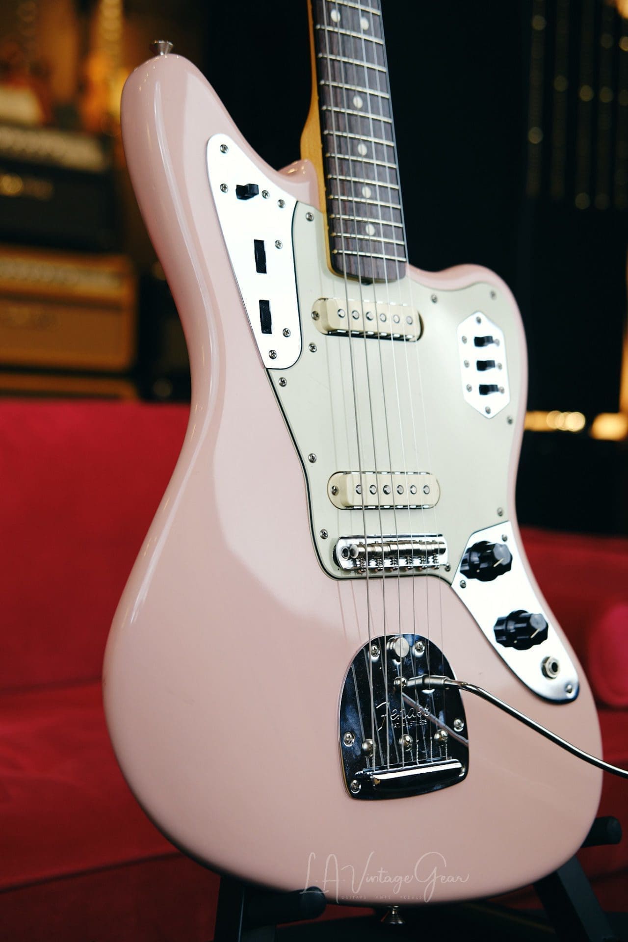 Fender American Vintage Limited Edition Thin Skin '62 Reissue Jaguar Electric Guitar - Shell Pink Finish - Image 12
