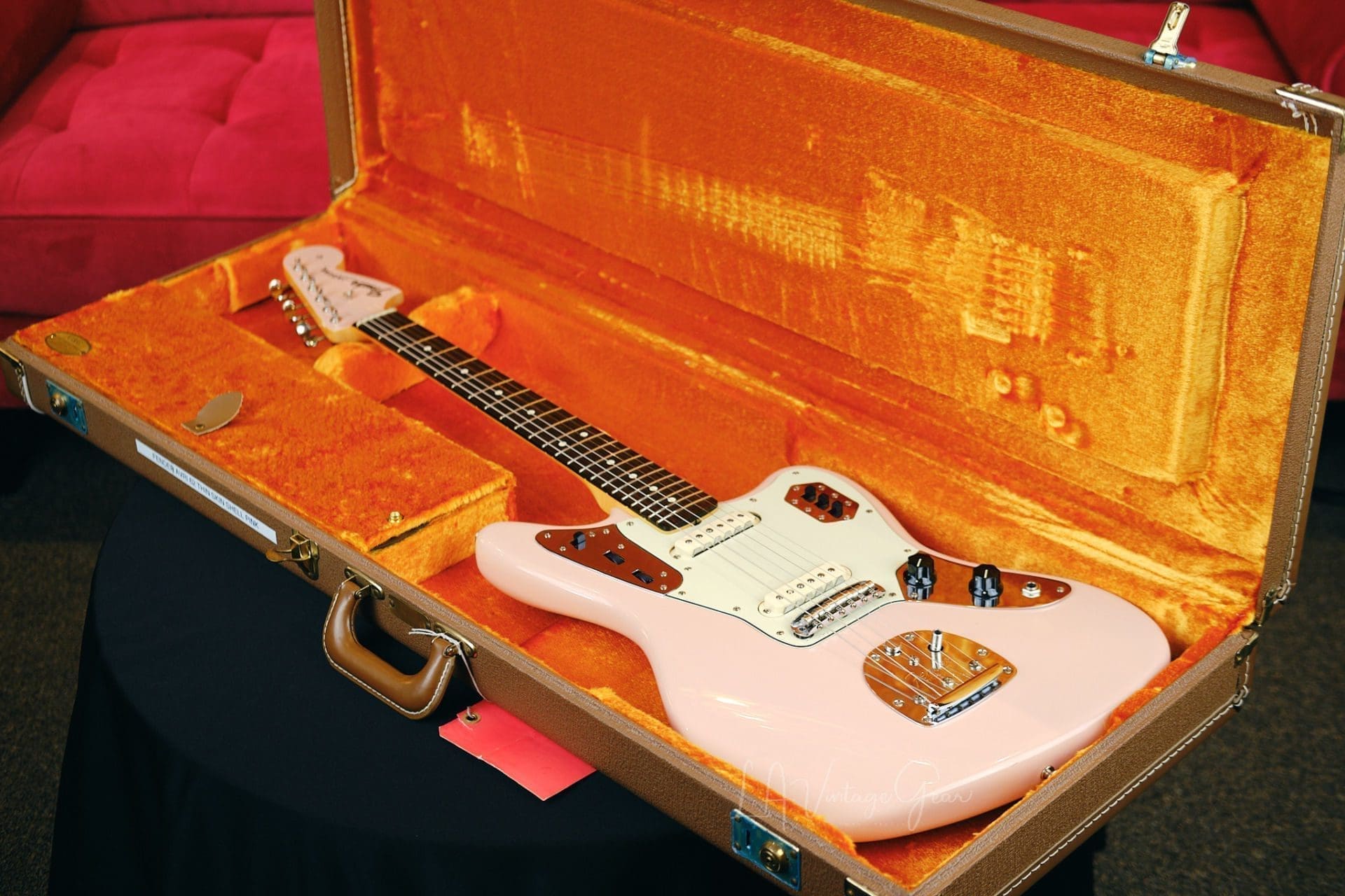 Fender American Vintage Limited Edition Thin Skin '62 Reissue Jaguar Electric Guitar - Shell Pink Finish - Image 24