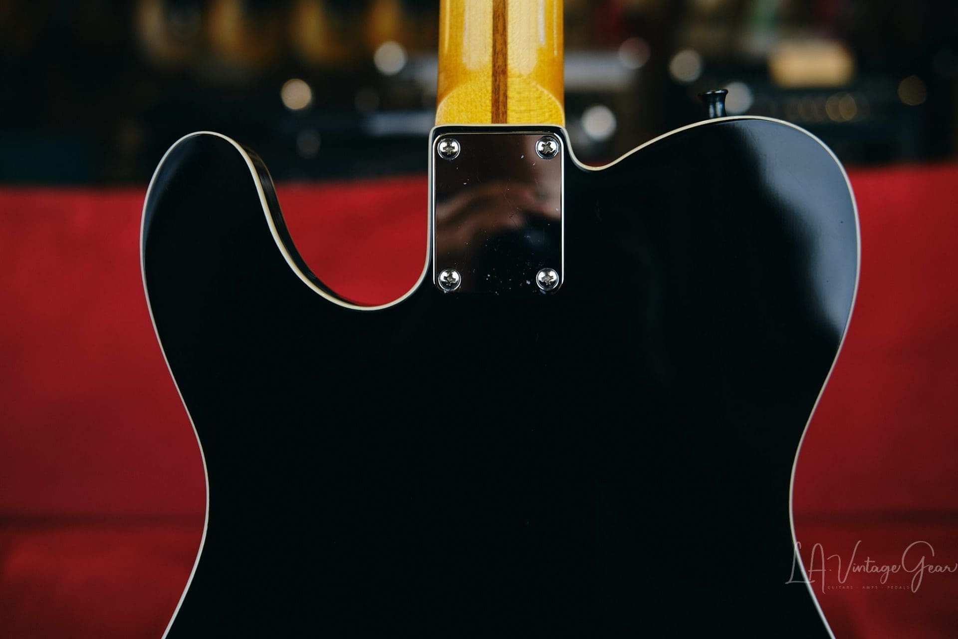 Partscaster Electric Guitar - Black "T-Line Style" in a Black Gloss Finish - Image 16