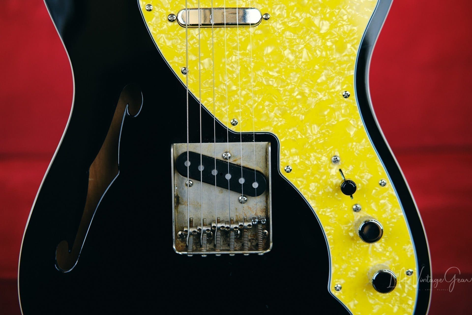 Partscaster Electric Guitar - Black "T-Line Style" in a Black Gloss Finish - Image 3