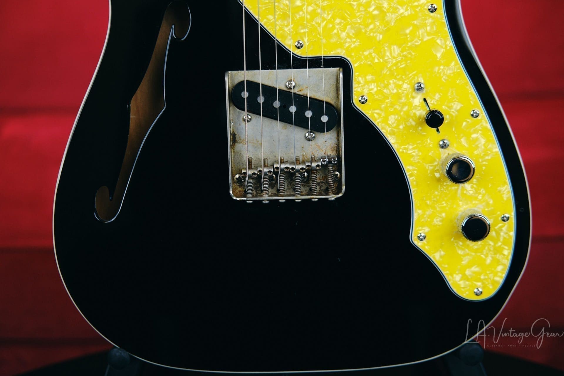 Partscaster Electric Guitar - Black "T-Line Style" in a Black Gloss Finish - Image 4