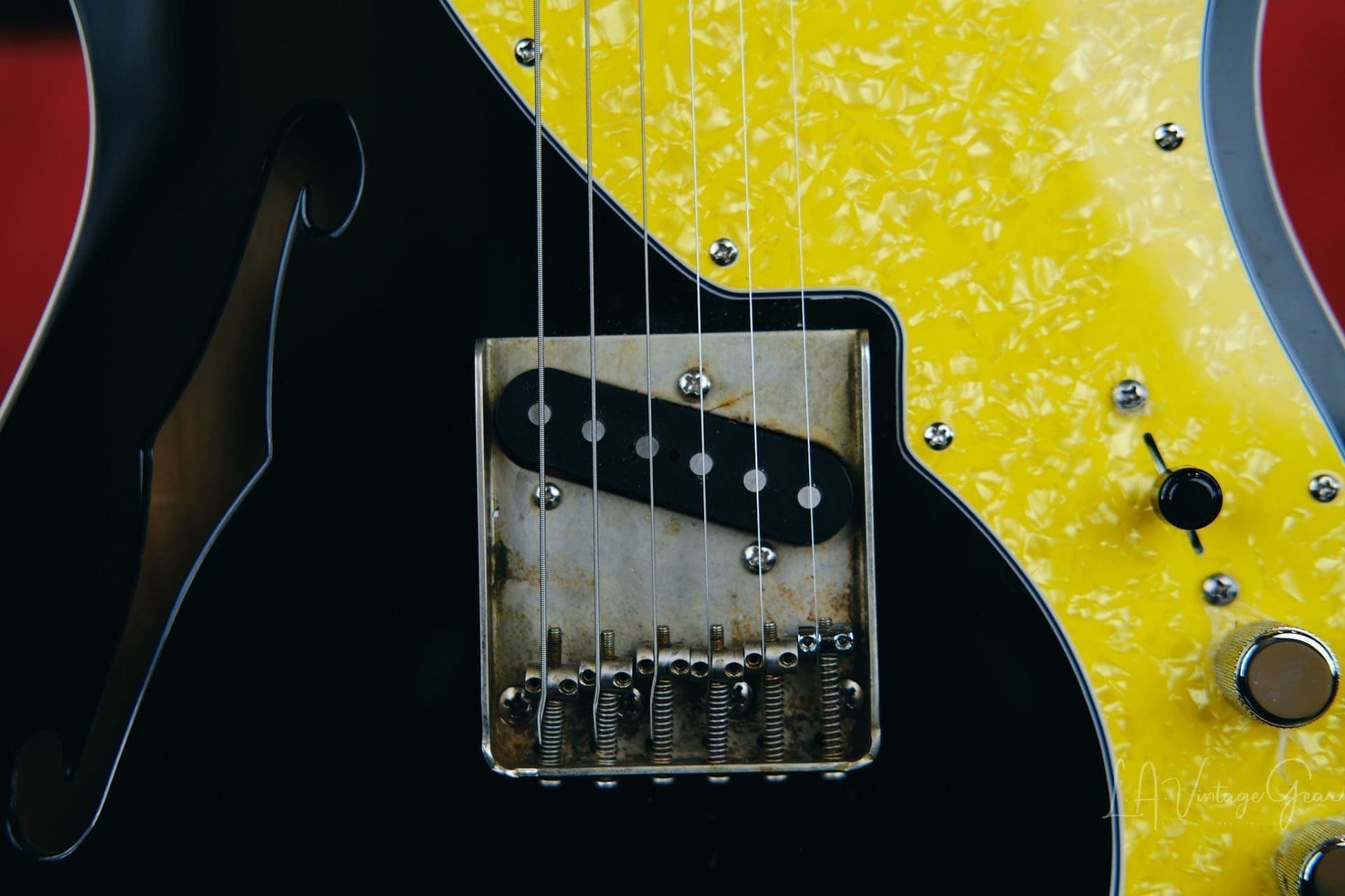 Partscaster Electric Guitar - Black "T-Line Style" in a Black Gloss Finish - Image 5