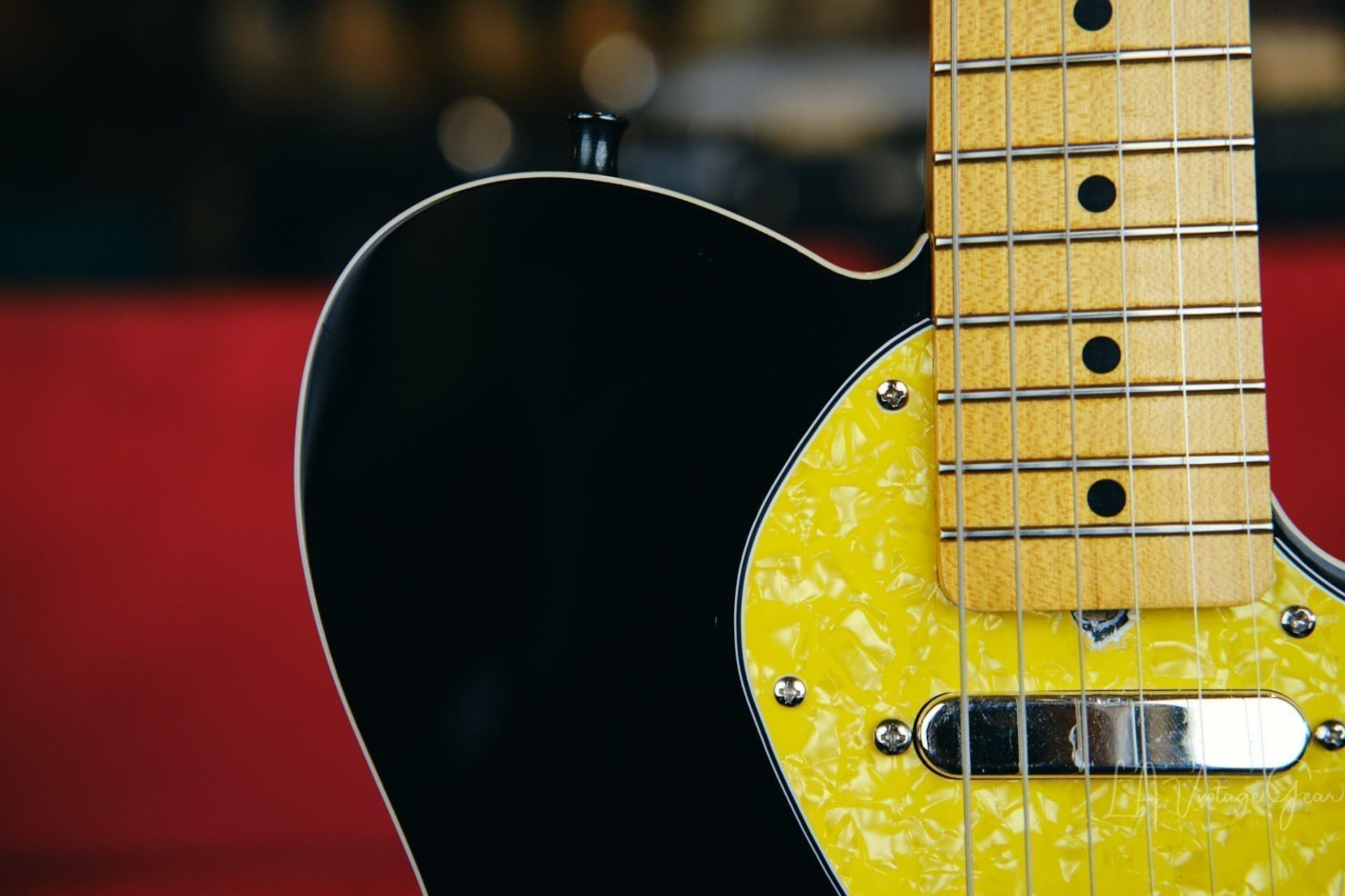 Partscaster Electric Guitar - Black "T-Line Style" in a Black Gloss Finish - Image 6