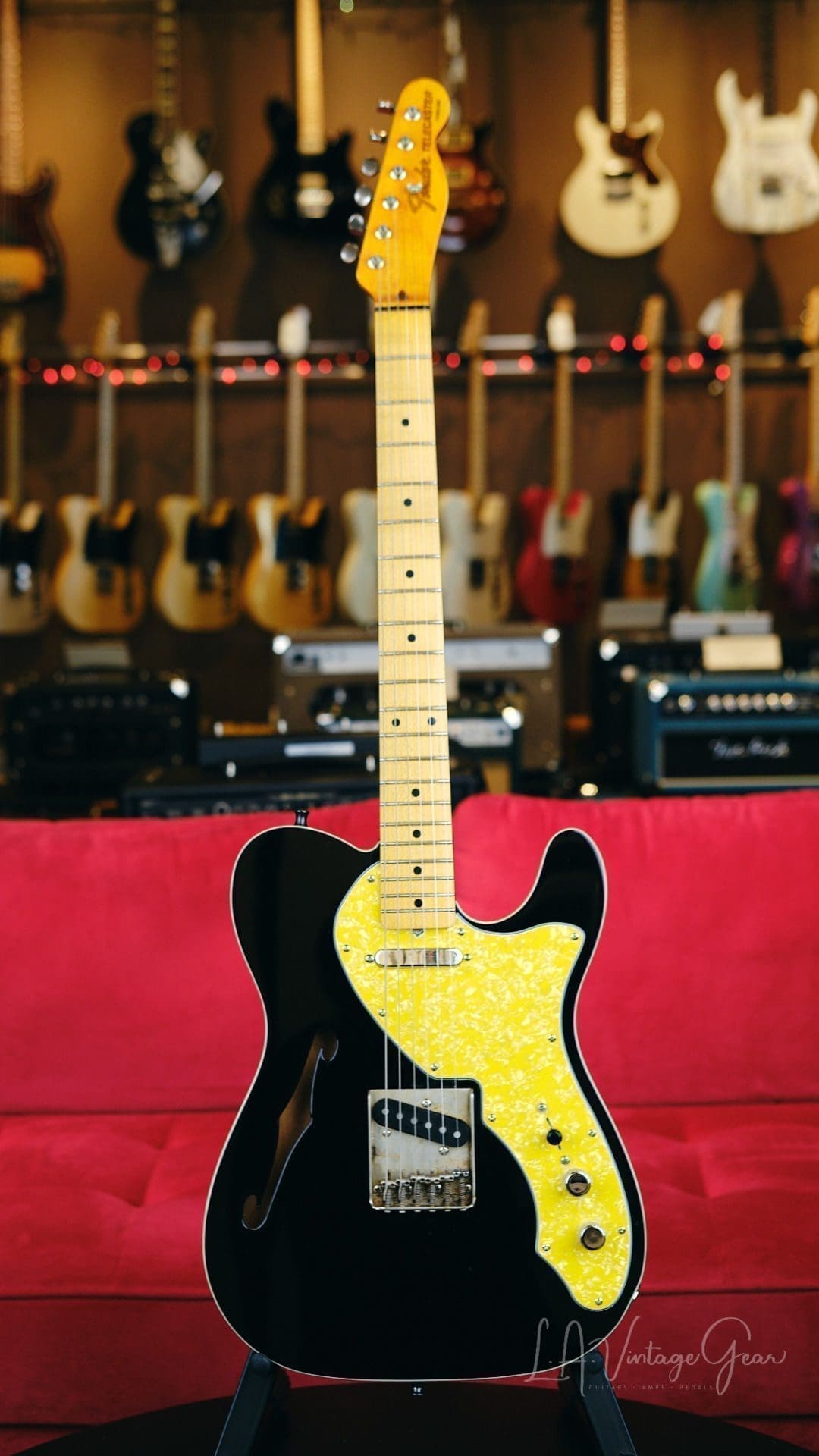 Partscaster Electric Guitar - Black "T-Line Style" in a Black Gloss Finish