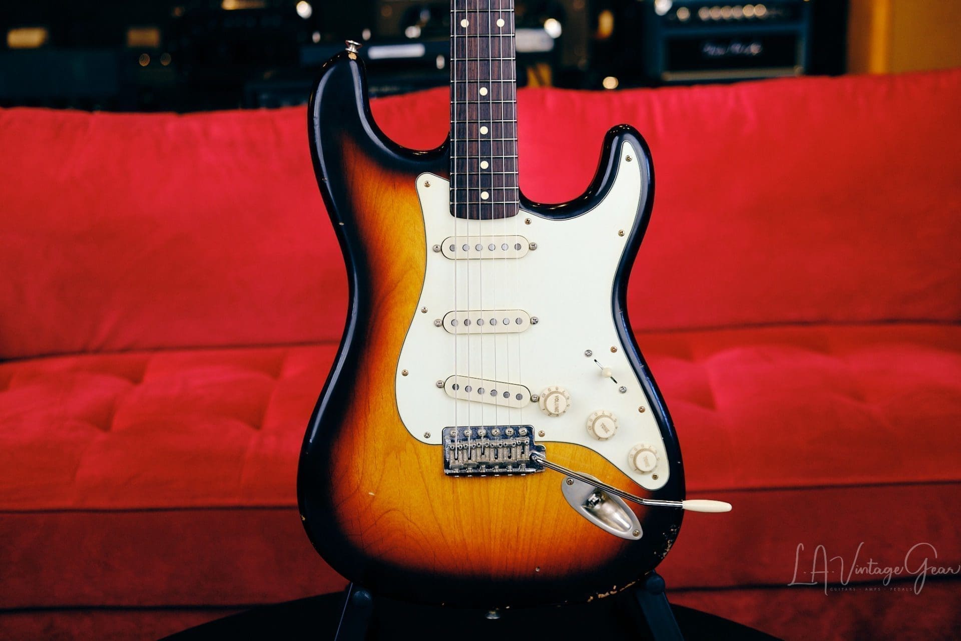 K-Line Springfield S-Style Electric Guitar - 3 Tone Sunburst #030434 - Image 2
