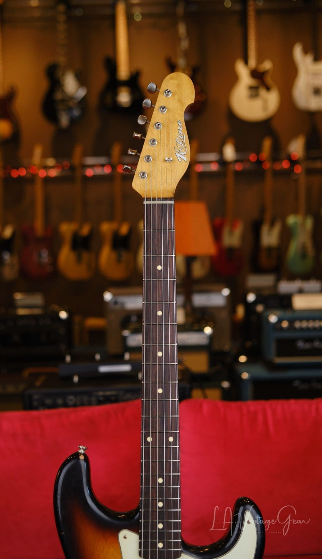 K-Line Springfield S-Style Electric Guitar - 3 Tone Sunburst #030434 - Image 8