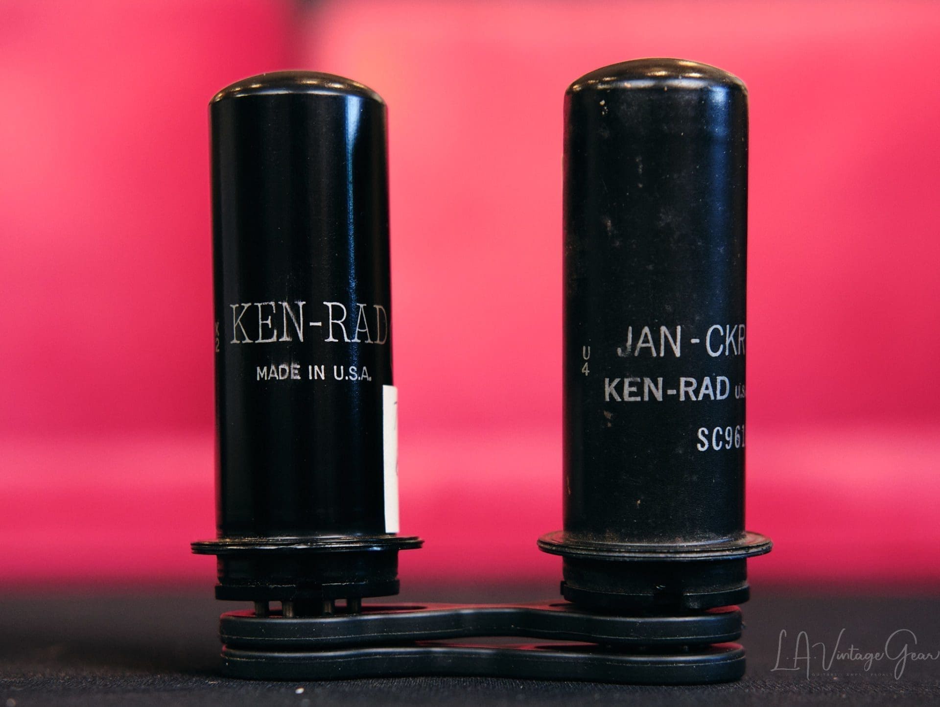 Vintage 6L6 Metal Tube Pair - Various Manufacturers - Tests Good - Image 3