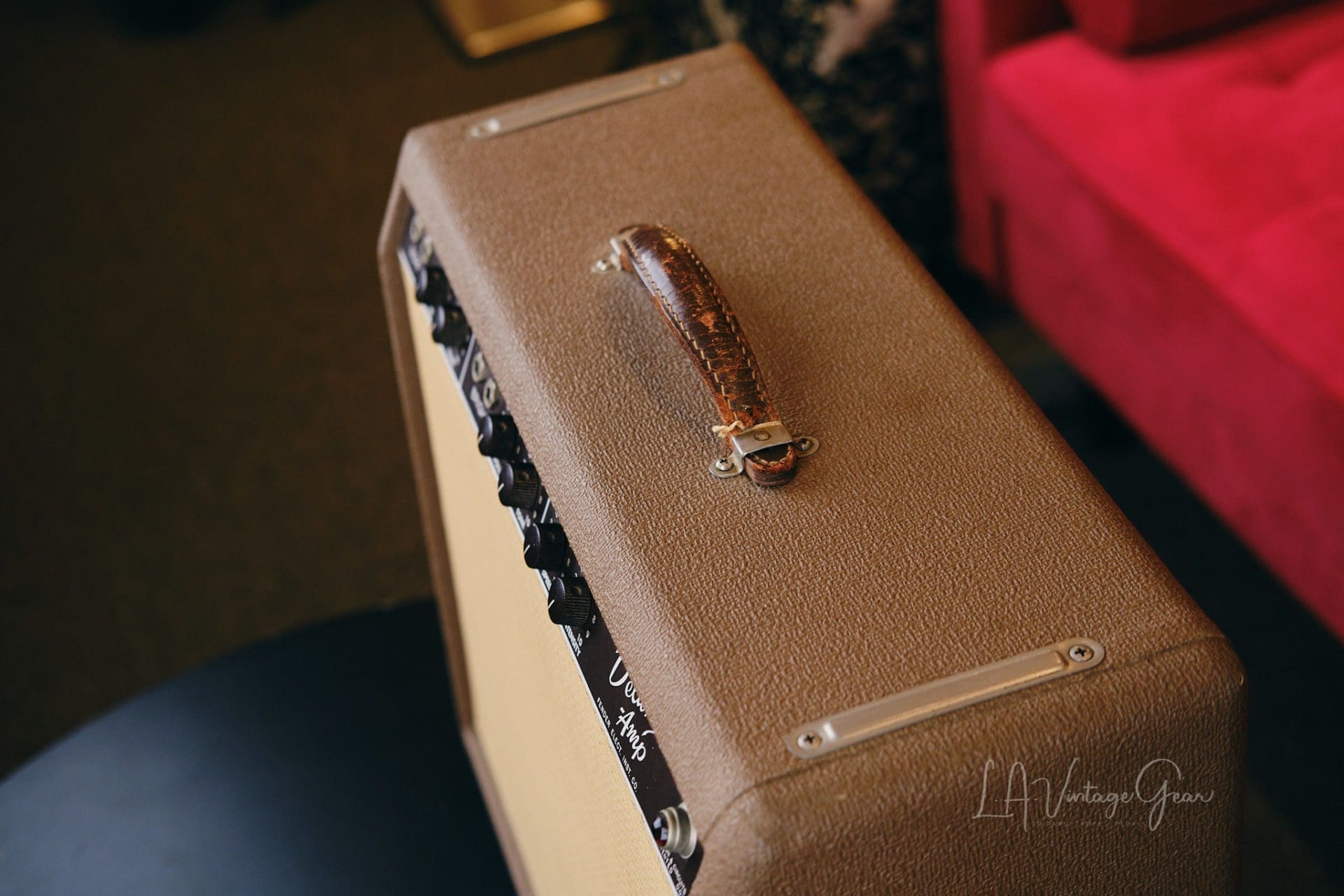 Fender 1962 Brown Deluxe Guitar Amplifier - 6G3 Circuit! Great Shape with Re-Coned Original Speaker! - Image 5