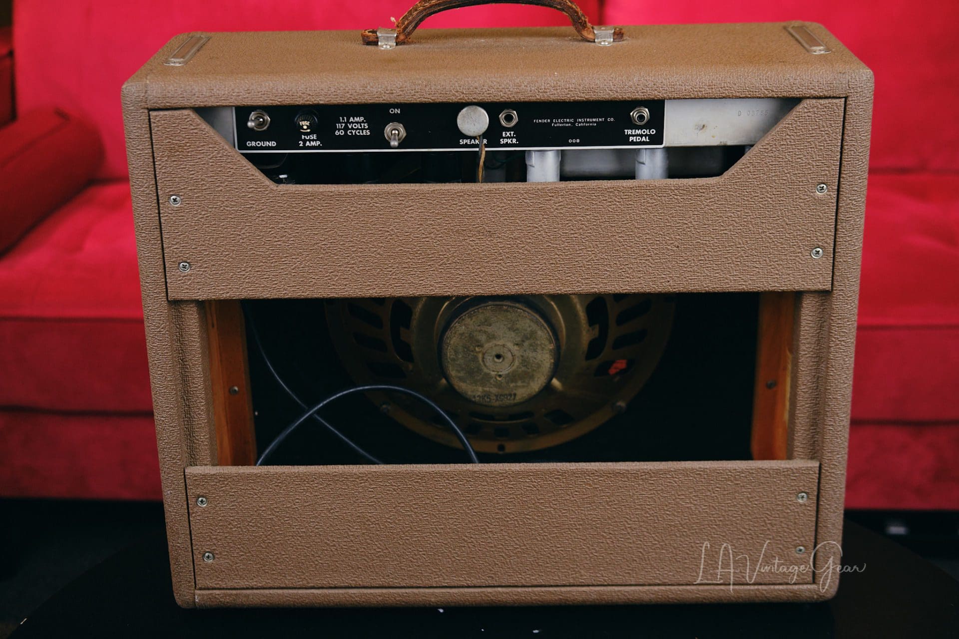 Fender 1962 Brown Deluxe Guitar Amplifier - 6G3 Circuit! Great Shape with Re-Coned Original Speaker! - Image 7