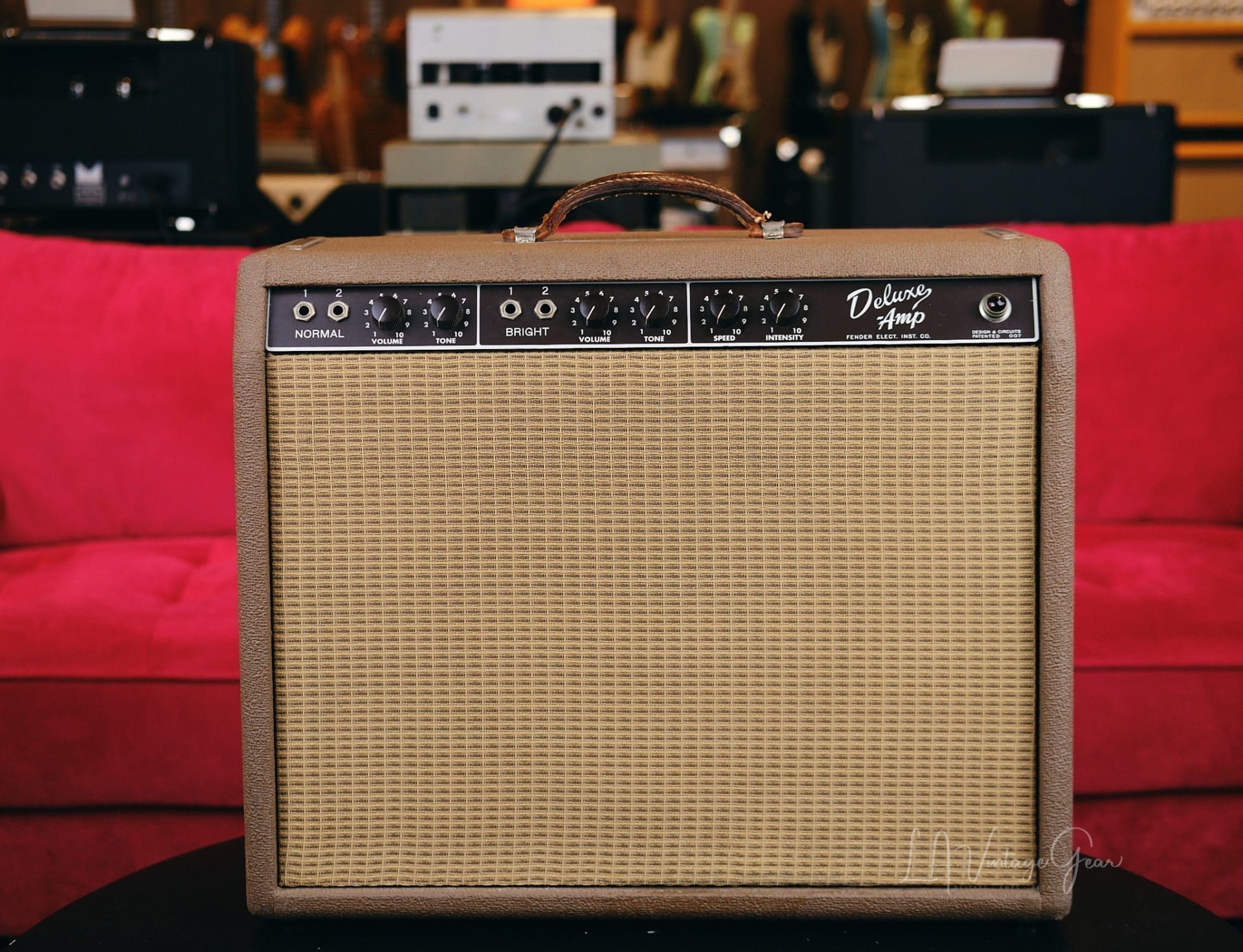 Fender 1962 Brown Deluxe Guitar Amplifier - 6G3 Circuit! Great Shape with Re-Coned Original Speaker!