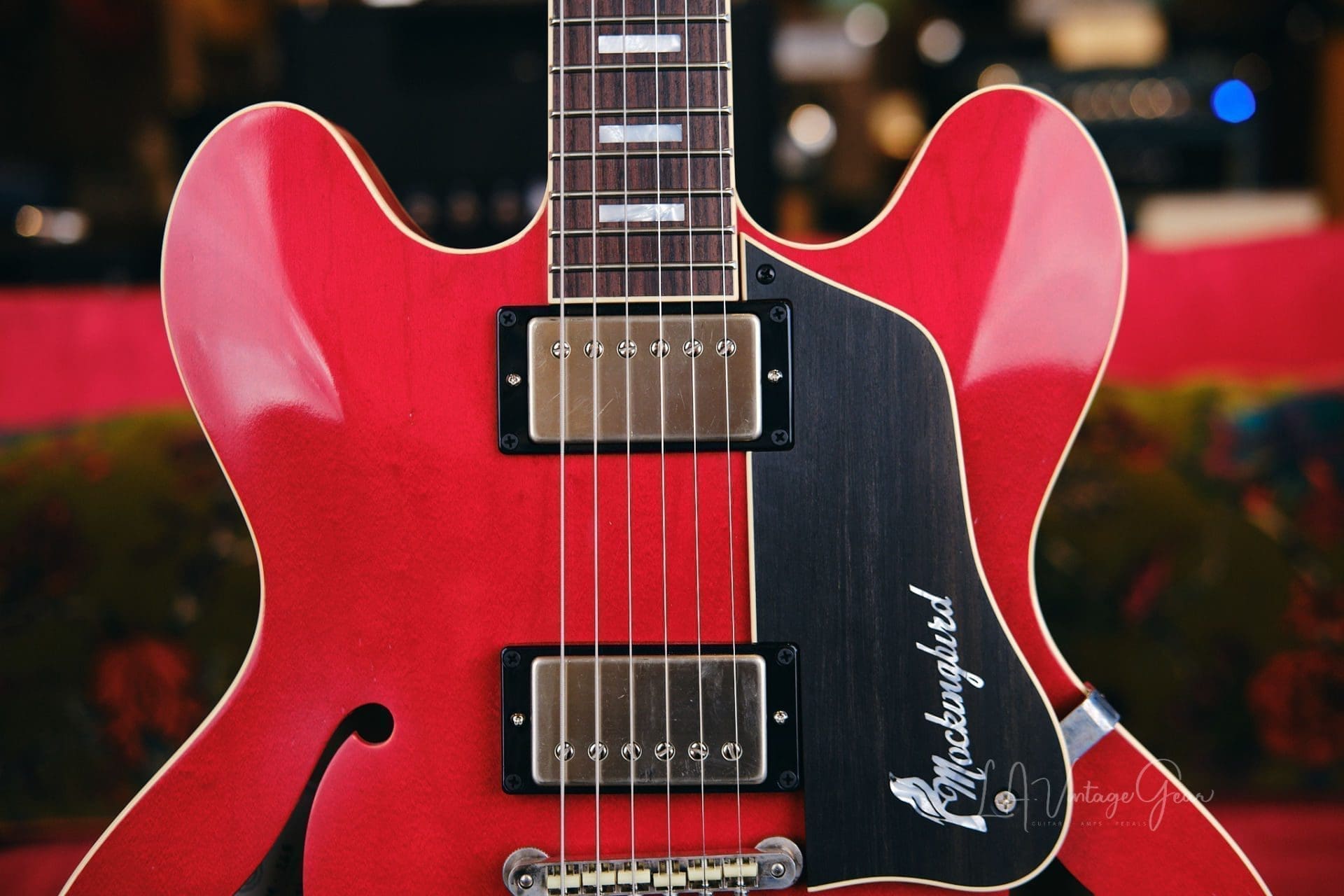 Josh Williams 'Mockingbird' JWG268 Semi-Hollowbody Electric Guitar-Cherry Red Finish & Tone Specific Deluxe Pickups! - Image 4