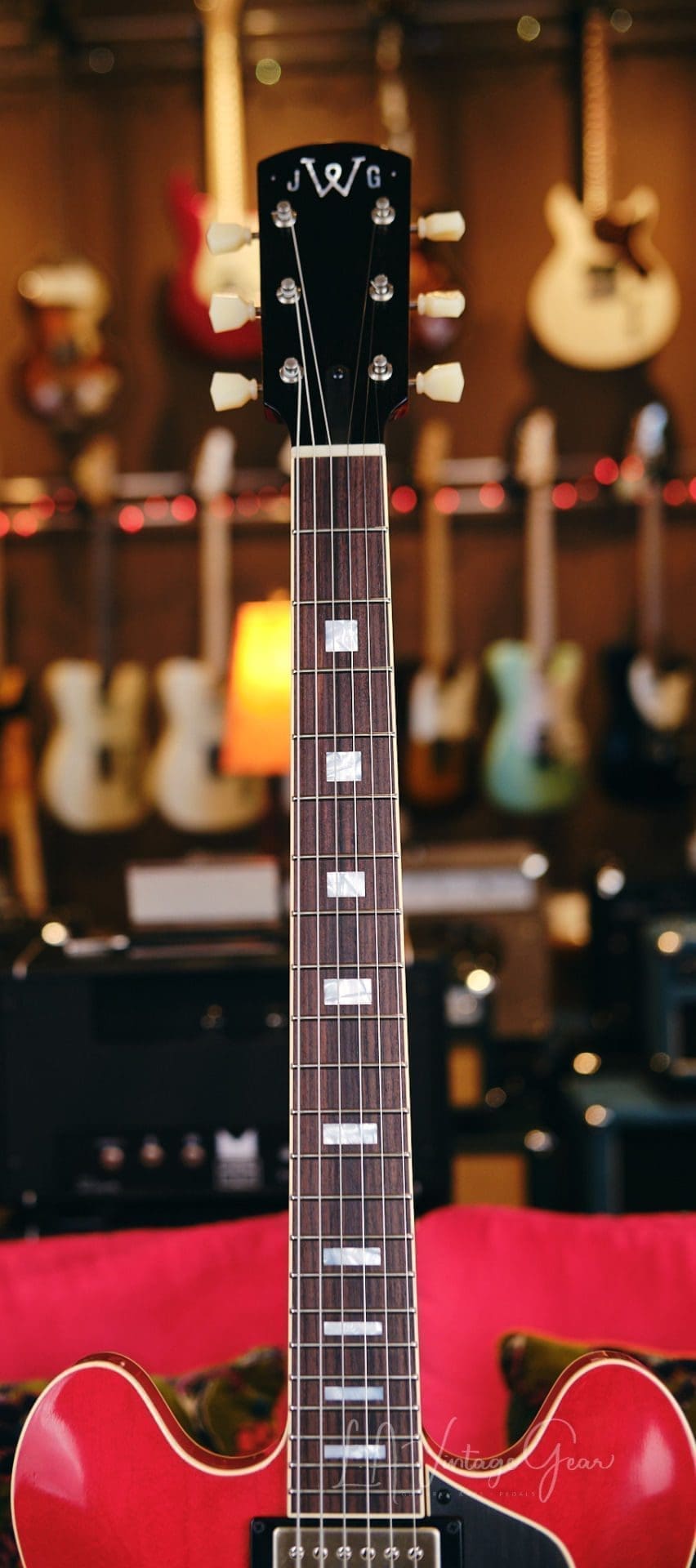 Josh Williams 'Mockingbird' JWG268 Semi-Hollowbody Electric Guitar-Cherry Red Finish & Tone Specific Deluxe Pickups! - Image 10