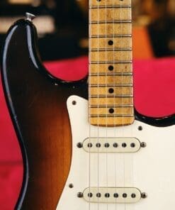 Danocaster Double Cut Electric Guitar - 2 Tone Sunburst Finish with Rocketfire 60's Pickups! - Image 3