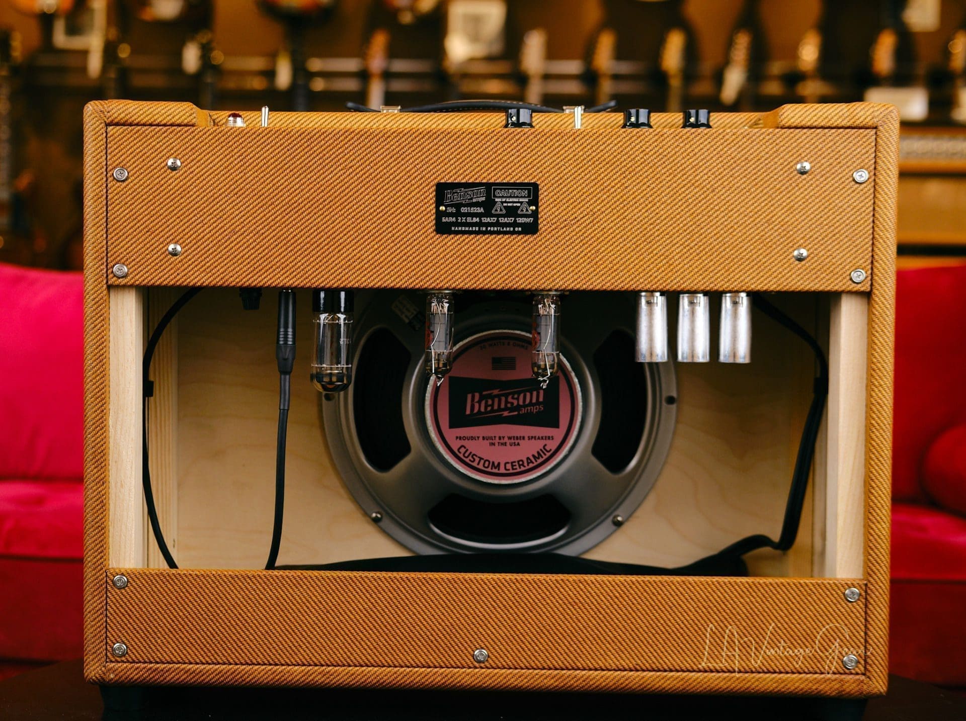 Benson Earhart Reverb 1x12 15 Watt Combo Guitar Amplifier - Tweed Finish and In Stock! - Image 6