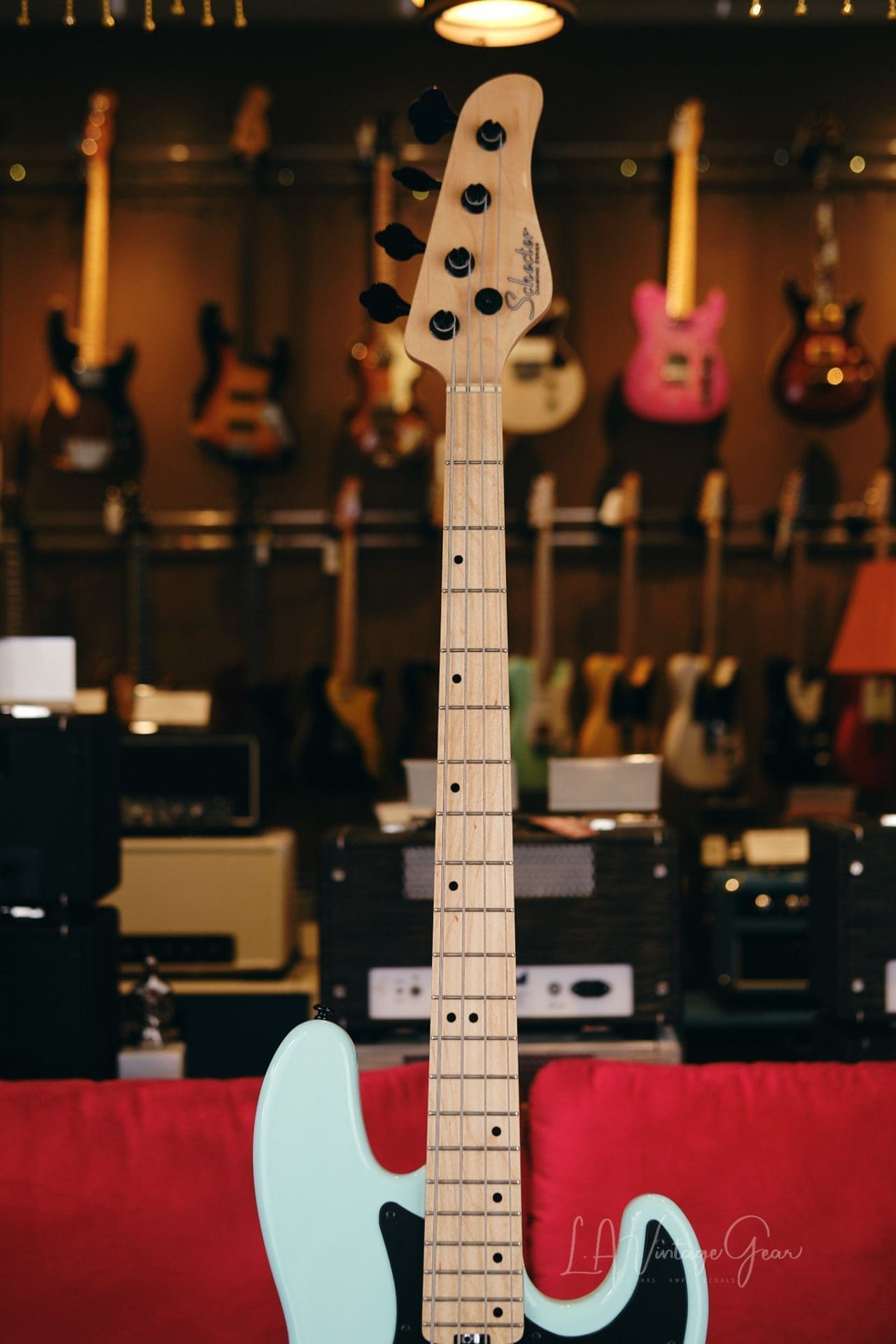 Schecter Diamond Series J4 Electric Bass Guitar - Jazz Style Bass in a Seafoam Green Finish! Mint! - Image 6