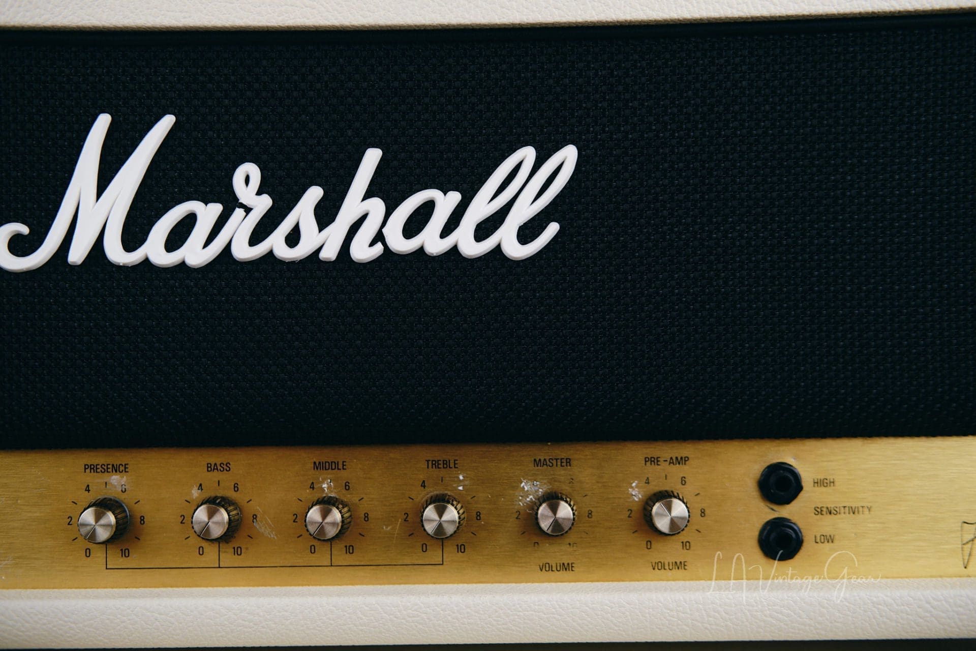 Marshall 1981 JCM800 MK2 Master Model Lead 100 Watt Head & 4x12 Cab - Re-Covered by Kerry Wright, with Celestion Rola G12-65 Speakers - Image 5