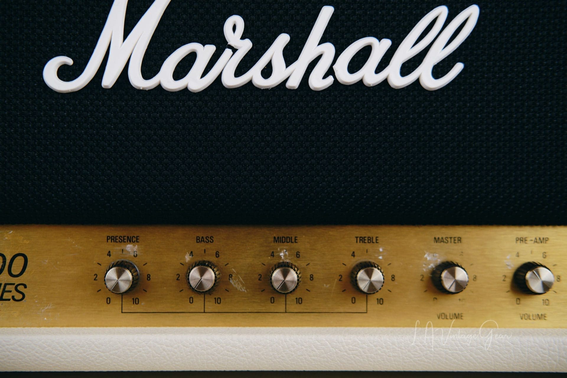 Marshall 1981 JCM800 MK2 Master Model Lead 100 Watt Head & 4x12 Cab - Re-Covered by Kerry Wright, with Celestion Rola G12-65 Speakers - Image 8