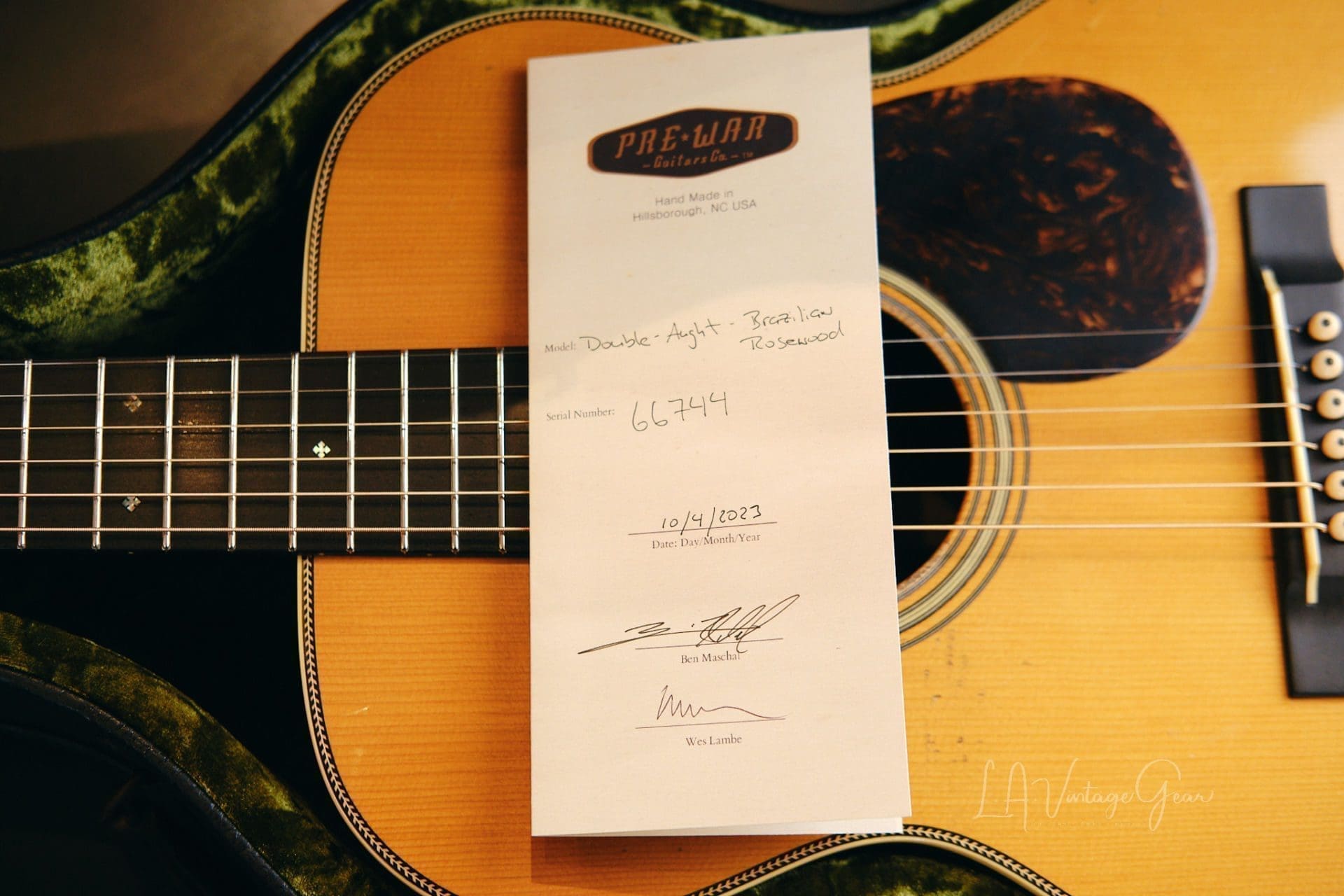 Pre War Guitars Co. " Double-Aught" Model Acoustic Guitar - Brazillian Rosewood Back & Sides! Brand New & In Stock! - Image 23