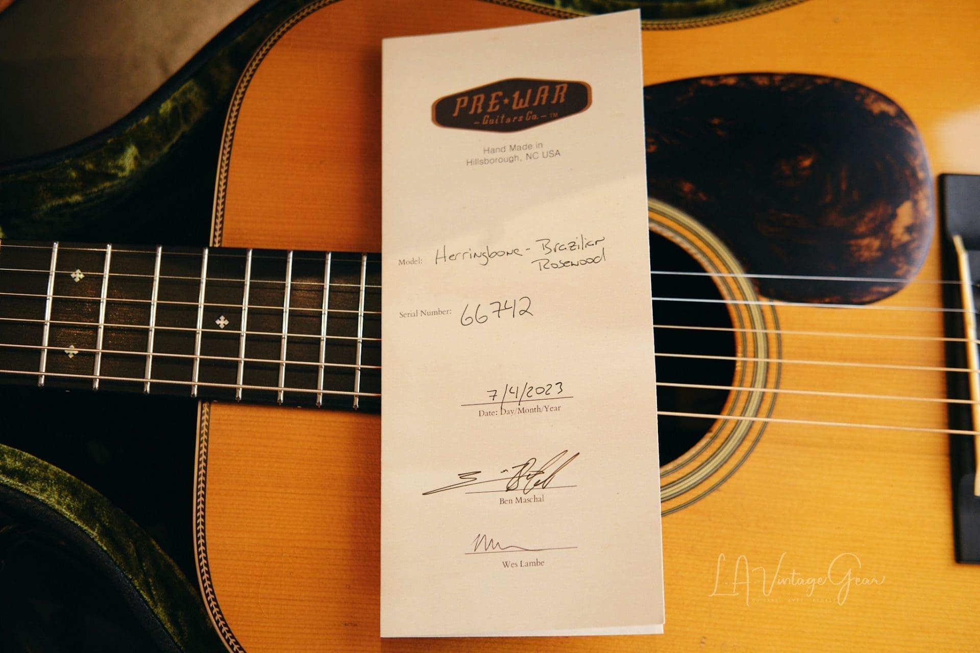 Pre War Guitars Co. " Dreadnought" Model Acoustic Guitar - Brazillian Rosewood Back & Sides! Brand New & In Stock! - Image 23