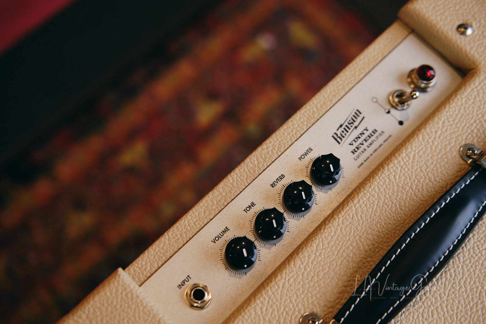 Benson Vinny Reverb 1x10 Combo 5 Watt Guitar Amplifier - Cream Tolex Finish & Brown Grill! - Image 3