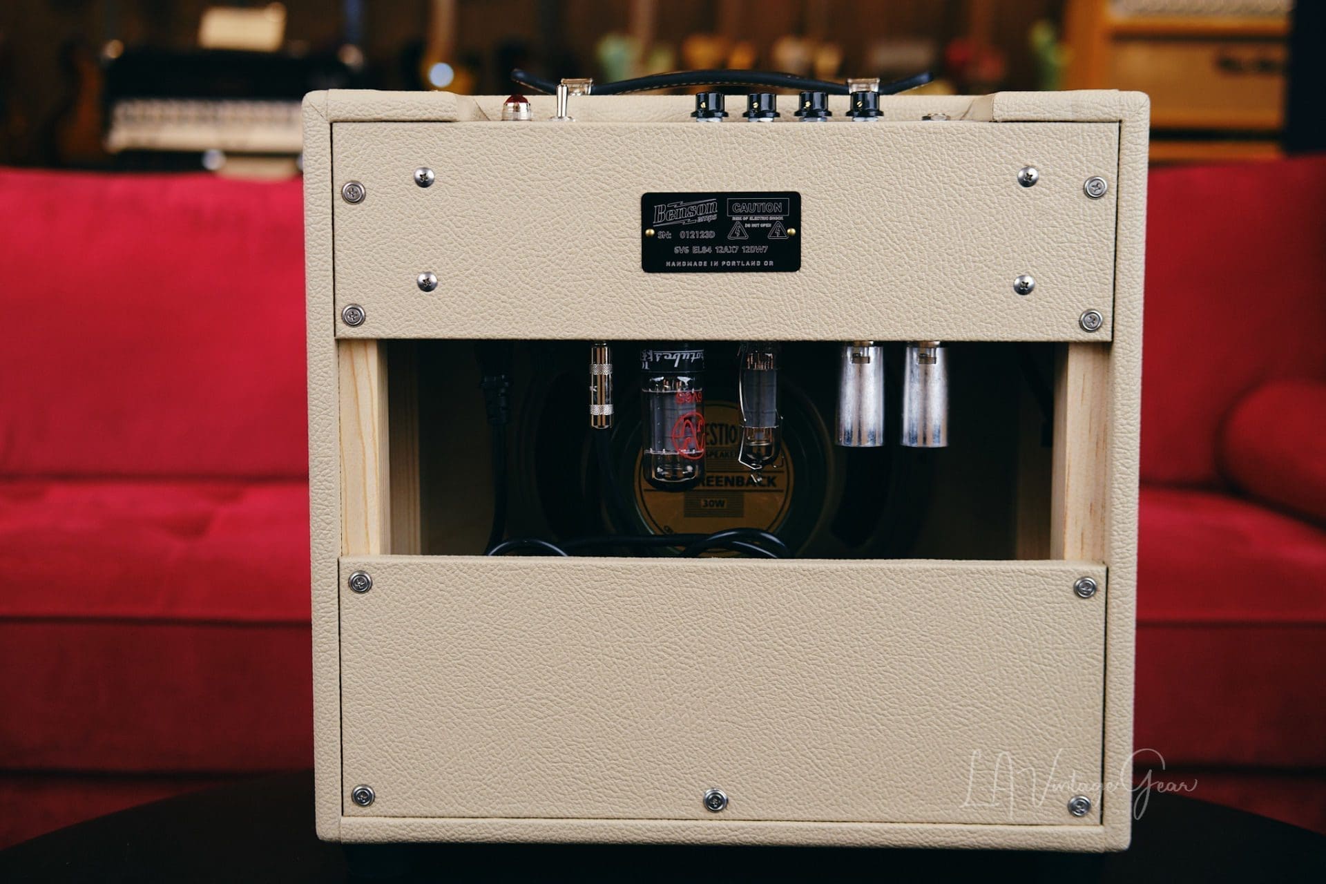 Benson Vinny Reverb 1x10 Combo 5 Watt Guitar Amplifier - Cream Tolex Finish & Brown Grill! - Image 4