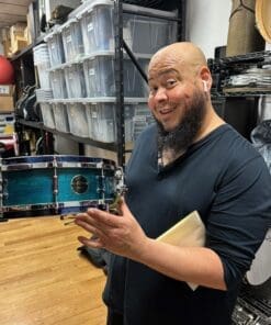 Craviotto DW Wood Snare in Blue 3.5"x14" - Owned by Abe Laboriel Jr!