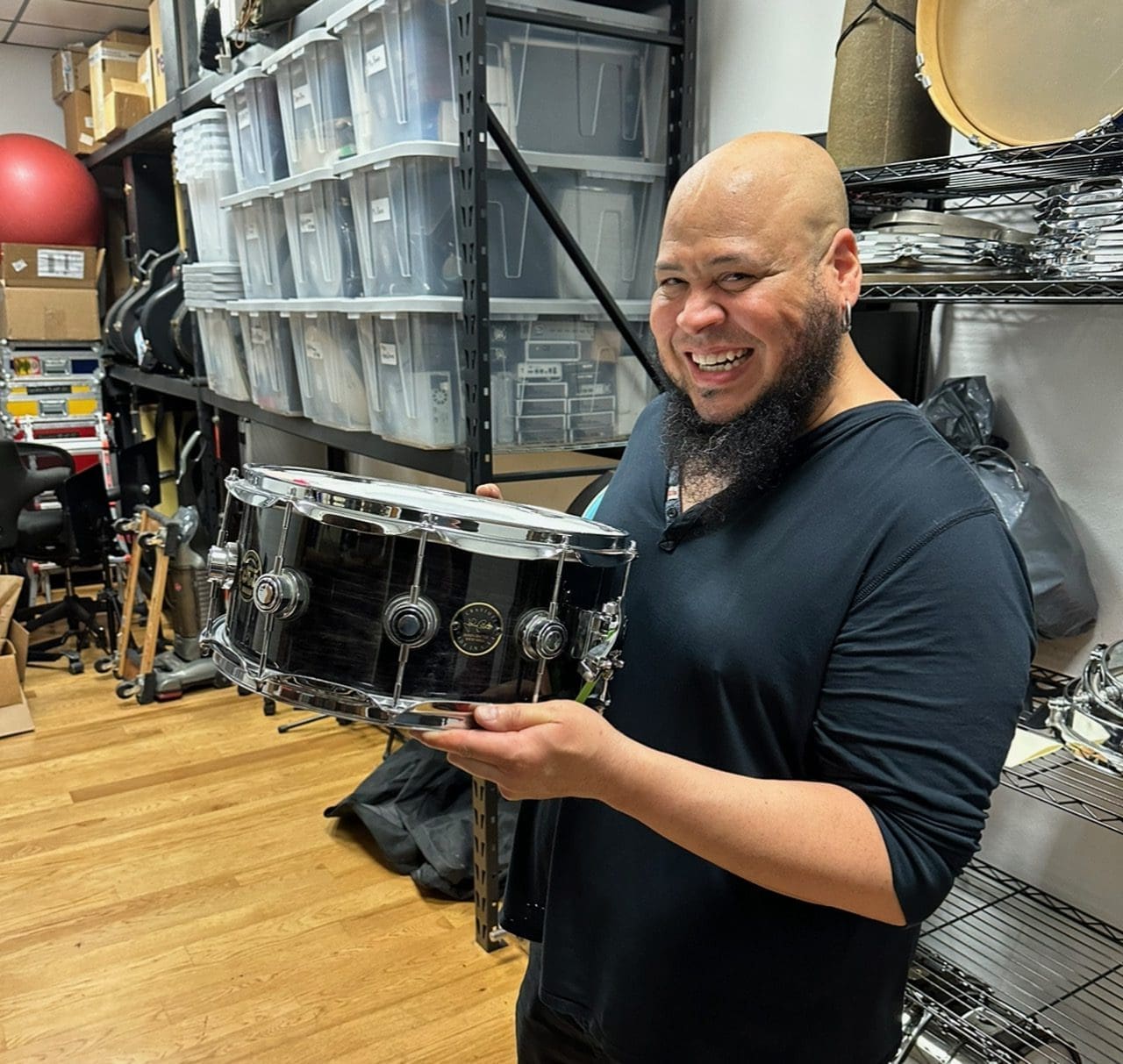 Craviotto DW Stained Wood Snare Custom Color 6"x14" - Owned by Abe Laboriel Jr!