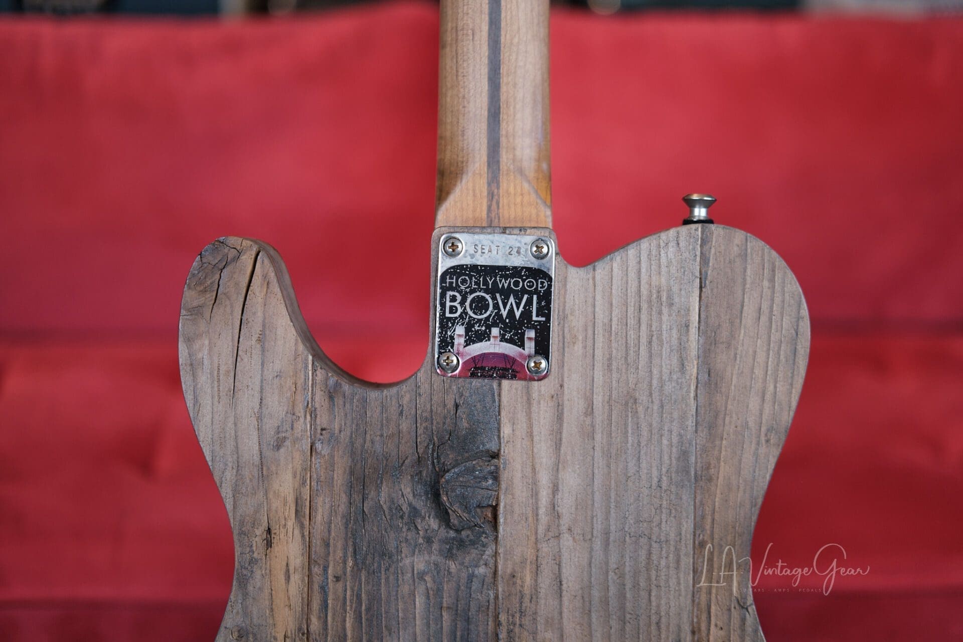 Crucible L.A. Guitars Hollywood Bowl-Caster - Built from bench #24 of the Hollywood Bowl! - Image 11