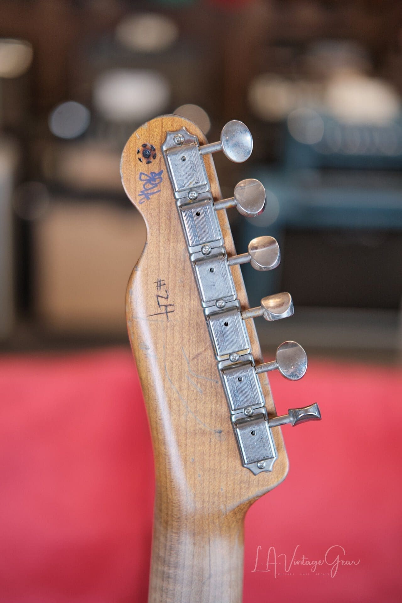 Crucible L.A. Guitars Hollywood Bowl-Caster - Built from bench #24 of the Hollywood Bowl! - Image 13