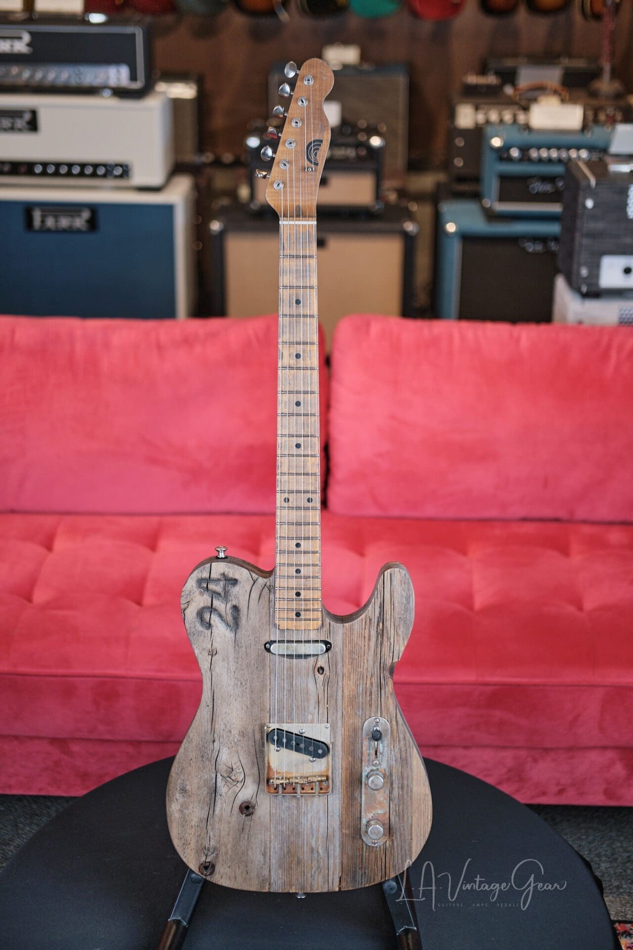 Crucible L.A. Guitars Hollywood Bowl-Caster - Built from bench #24 of the Hollywood Bowl!