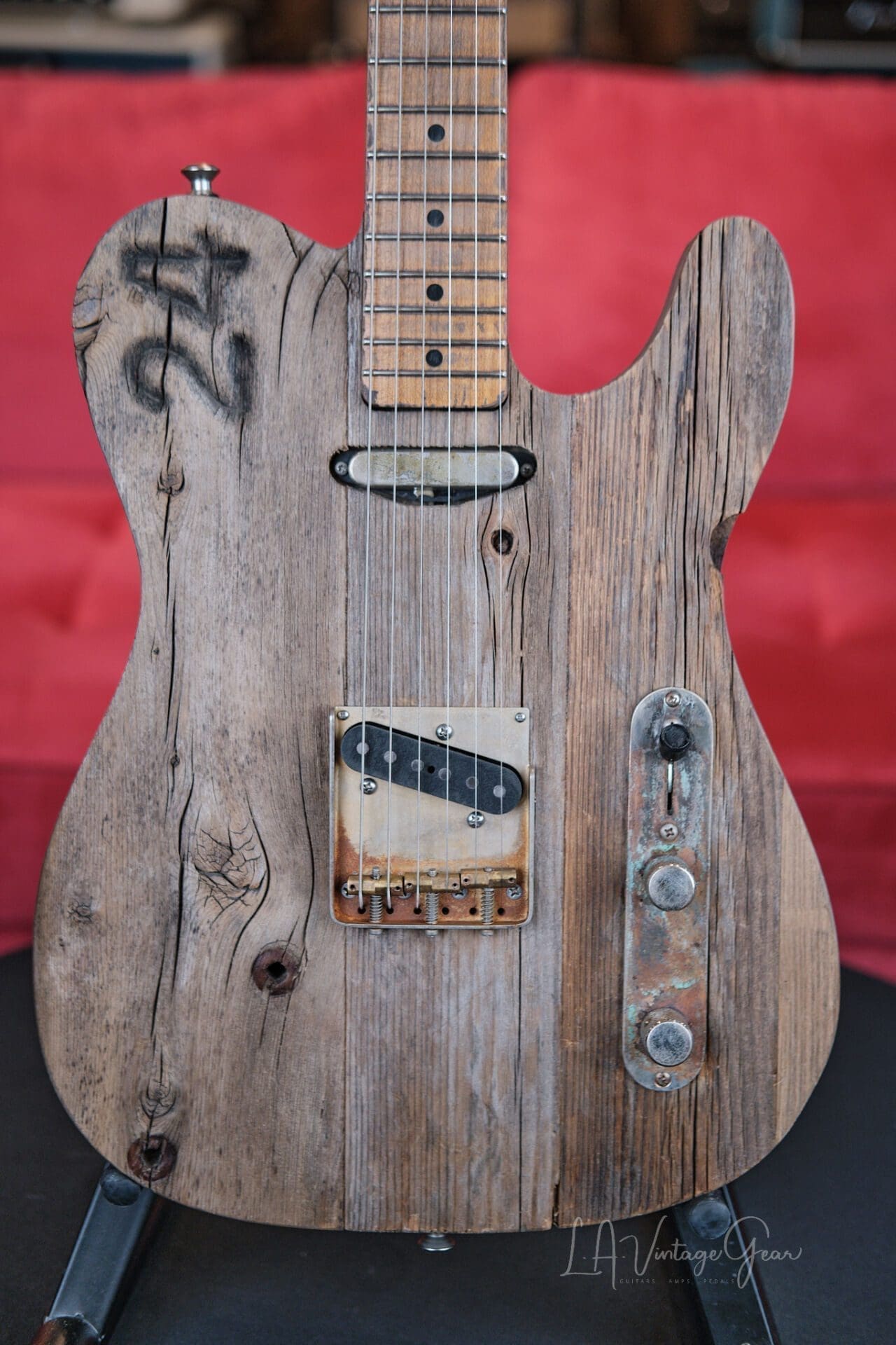 Crucible L.A. Guitars Hollywood Bowl-Caster - Built from bench #24 of the Hollywood Bowl! - Image 6