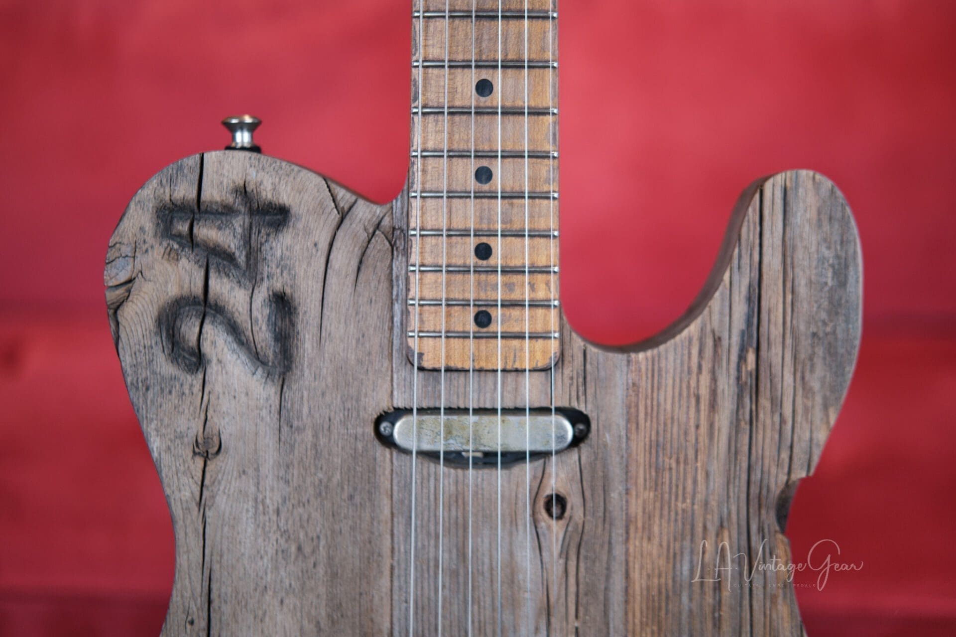 Crucible L.A. Guitars Hollywood Bowl-Caster - Built from bench #24 of the Hollywood Bowl! - Image 7