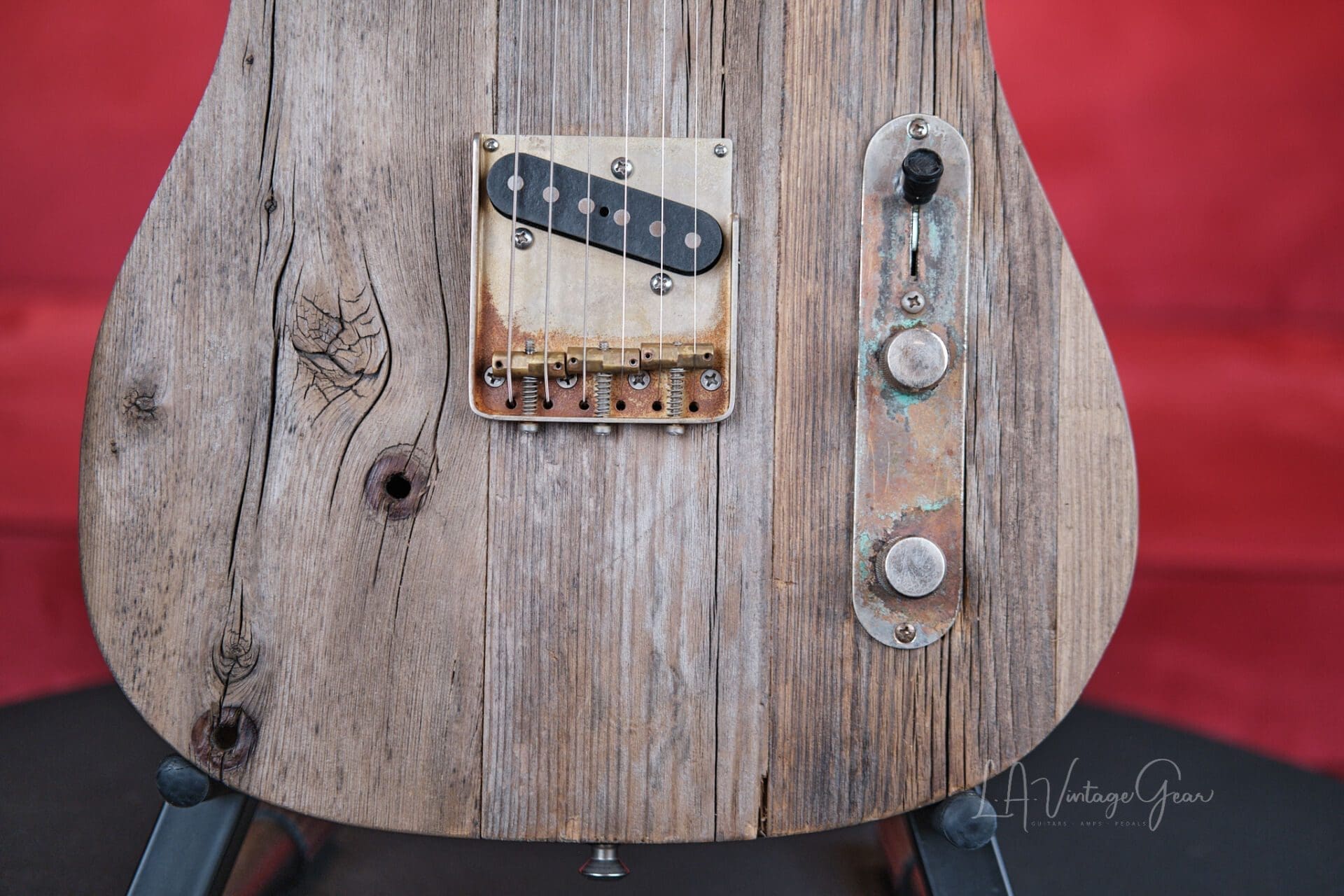 Crucible L.A. Guitars Hollywood Bowl-Caster - Built from bench #24 of the Hollywood Bowl! - Image 8