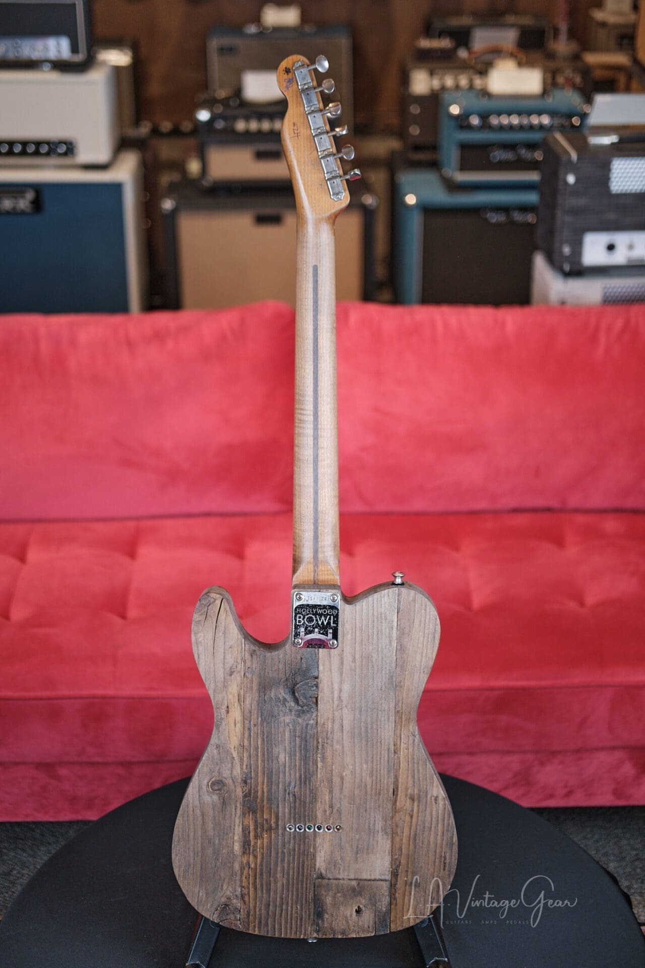 Crucible L.A. Guitars Hollywood Bowl-Caster - Built from bench #24 of the Hollywood Bowl! - Image 10