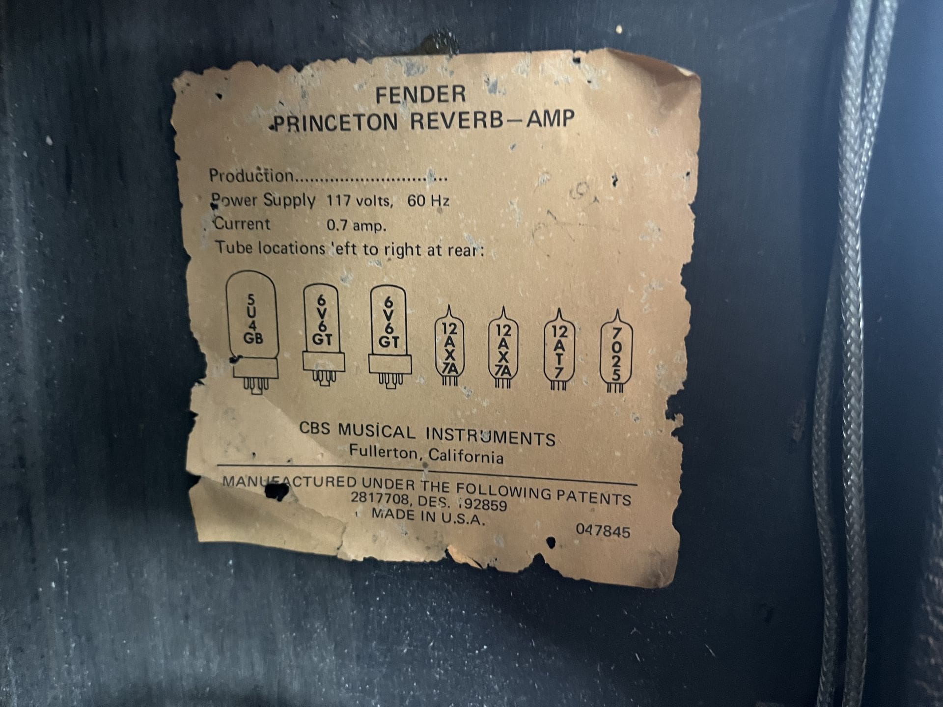 1972 Fender Princeton Reverb 1x10 Combo - Classic Fender Tones! - Image 20