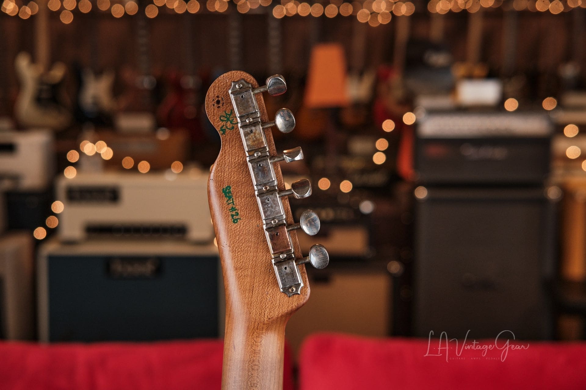 CRUCIBLE L.A. GUITARS HOLLYWOOD BOWL-CASTER – BUILT FROM BENCH #26 OF THE HOLLYWOOD BOWL! - Image 9