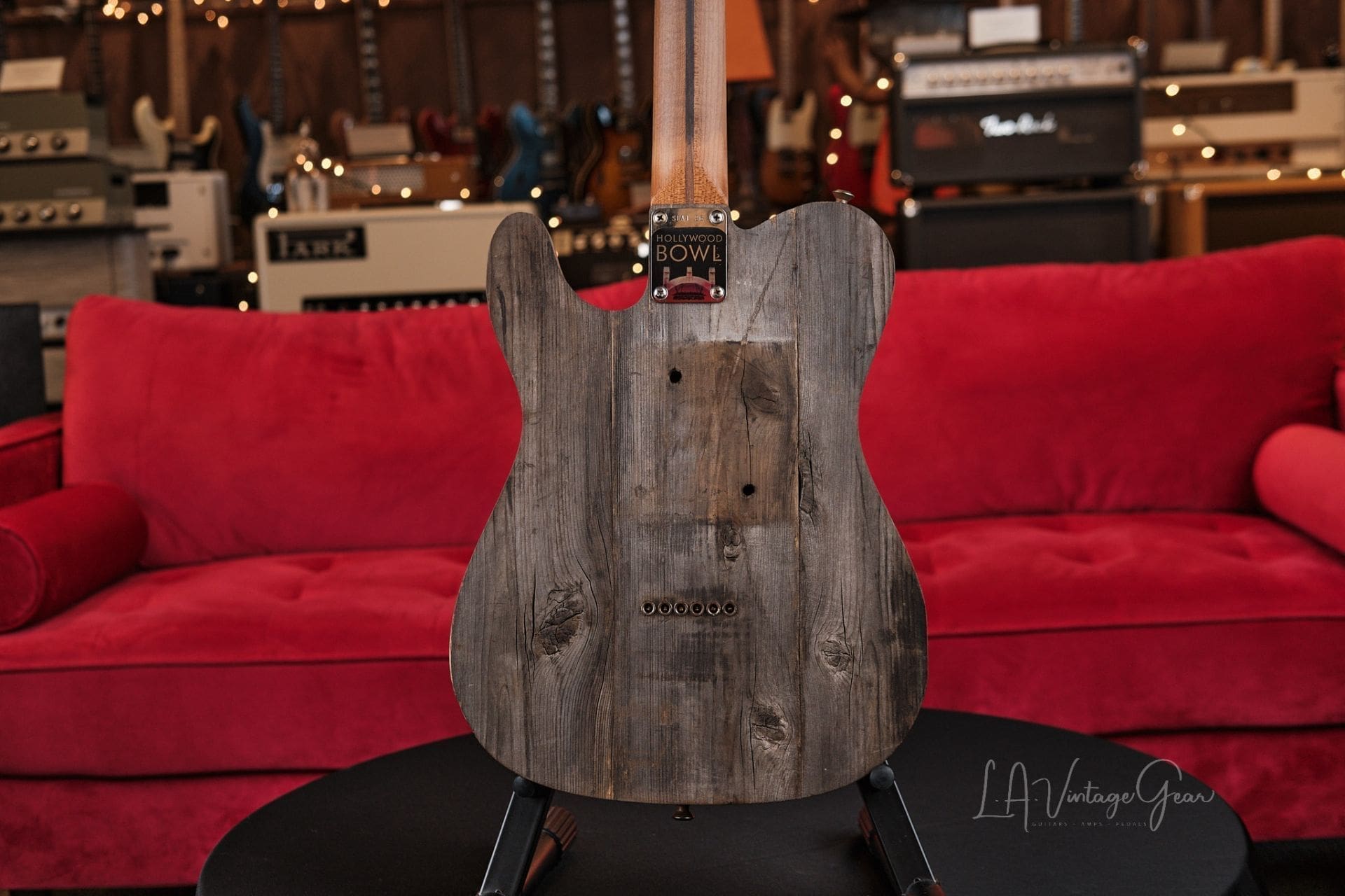 CRUCIBLE L.A. GUITARS HOLLYWOOD BOWL-CASTER – BUILT FROM BENCH #26 OF THE HOLLYWOOD BOWL! - Image 8